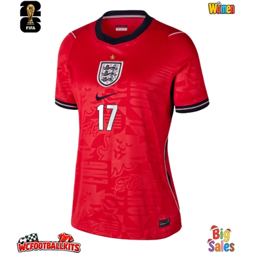 England Morgan Rogers #17 Replica Away Stadium Shirt for Women World Cup 2026 Short Sleeve